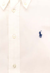 Polo Ralph Lauren Embroidered Logo Long-Sleeved ShirtWhite 211941509_002