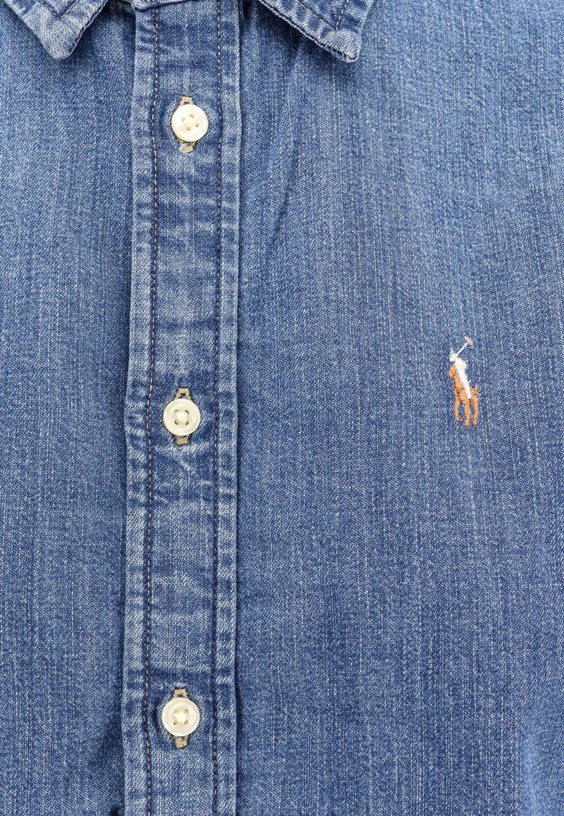 Polo Ralph Lauren Embroidered Logo Denim ShirtBlue 211969458_001