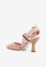 Fendi Colibri 85 Slingback Pumps Pink 8J8669ASB4_F1ST1