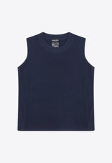 Giorgio Armani Ribbed Crewneck Tank Top Blue 8NAH30AM05Z_0922