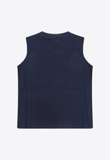 Giorgio Armani Ribbed Crewneck Tank Top Blue 8NAH30AM05Z_0922