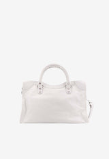 Balenciaga Medium Le City Leather Top Handle BagWhite 8230582AA9S_9104