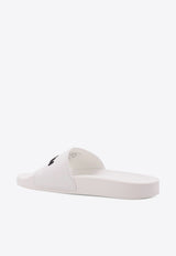 Balenciaga Embossed Logo Rubber Slides White 565547W1S80_9034