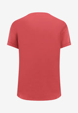 Brunello Cucinelli Monili Crewneck T-shirt Red M0T81HA850_C7901