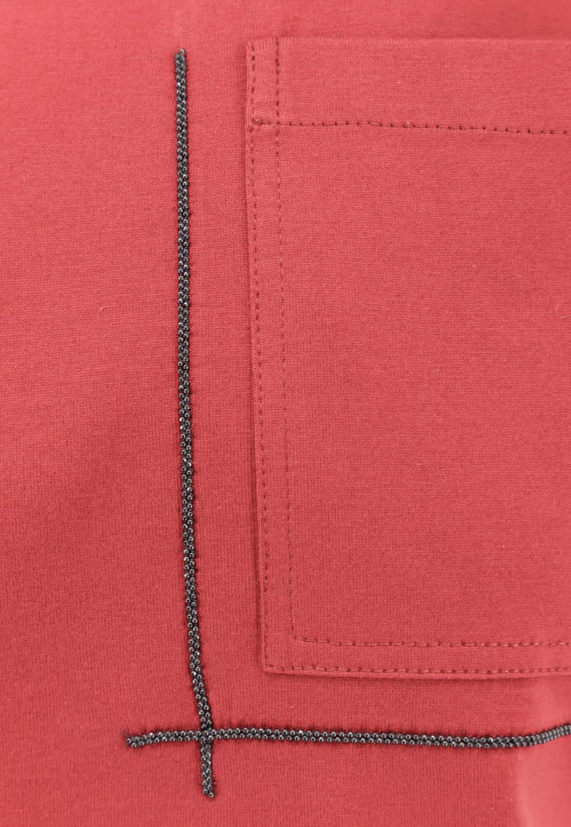 Brunello Cucinelli Monili Crewneck T-shirt Red M0T81HA850_C7901