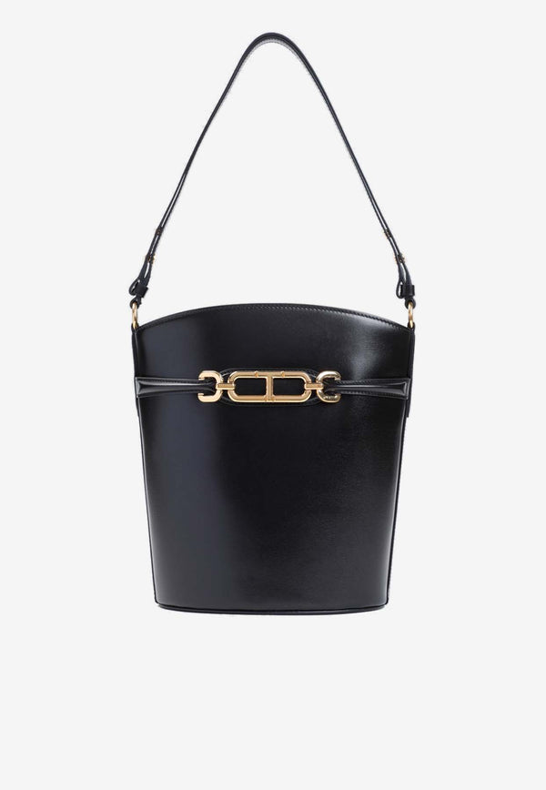 Medium Leather Bucket Bag