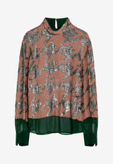 Dries Van Noten Sequin Embellished Buttoned Shirt Green 0107449320/P_DRVNO-604