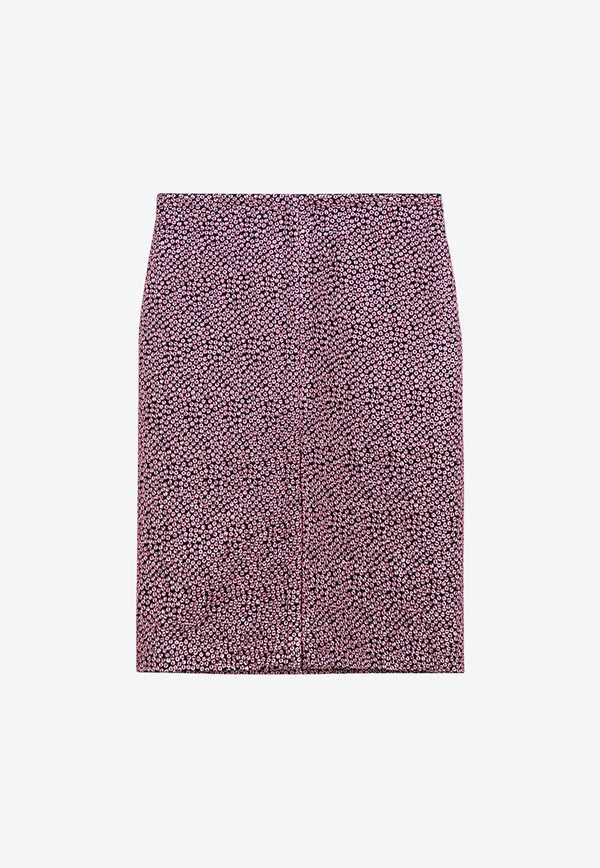 Dries Van Noten Polka Dot Jacquard Skirt Brown 0108099165/P_DRVNO-305