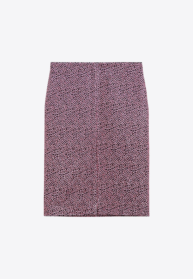 Dries Van Noten Polka Dot Jacquard Skirt Brown 0108099165/P_DRVNO-305