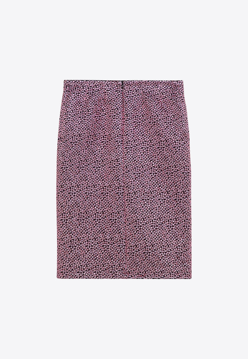 Dries Van Noten Polka Dot Jacquard Skirt Brown 0108099165/P_DRVNO-305