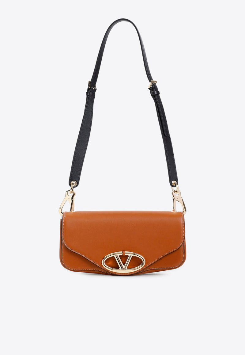 VLogo Leather Shoulder Bag