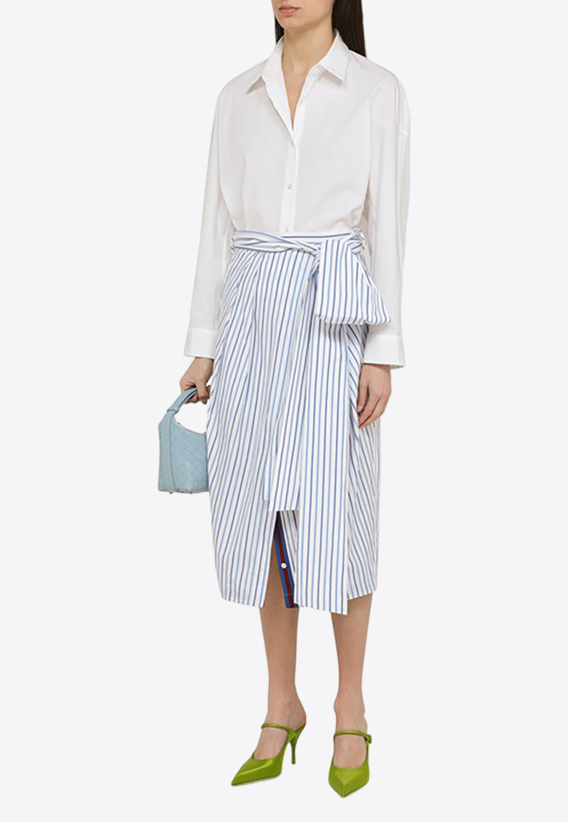 Dries Van Noten Striped Midi Skirt Blue 0108268254/O_DRVNO-514