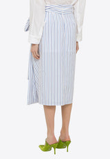 Dries Van Noten Striped Midi Skirt Blue 0108268254/O_DRVNO-514