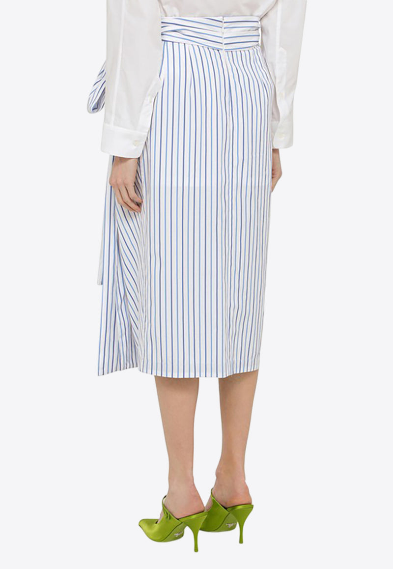 Dries Van Noten Striped Midi Skirt Blue 0108268254/O_DRVNO-514