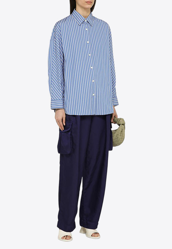 Dries Van Noten Pleated Classic Cargo Pants Blue 0109208204/O_DRVNO-519