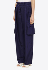 Dries Van Noten Pleated Classic Cargo Pants Blue 0109208204/O_DRVNO-519