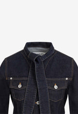 Ascot Collar Denim Jacket