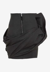 Draped Mini Skirt