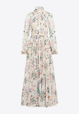 Floral Maxi Dress in Silk