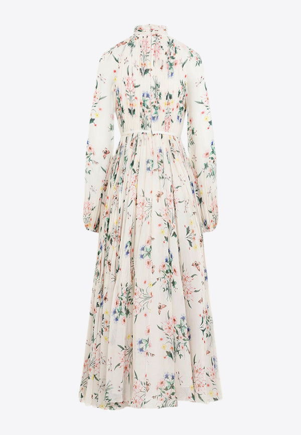 Floral Maxi Dress in Silk