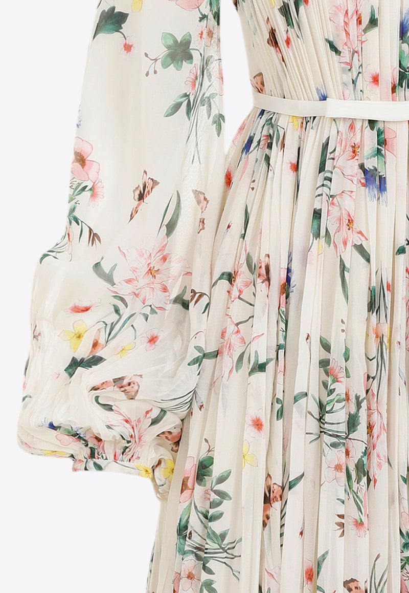 Floral Maxi Dress in Silk