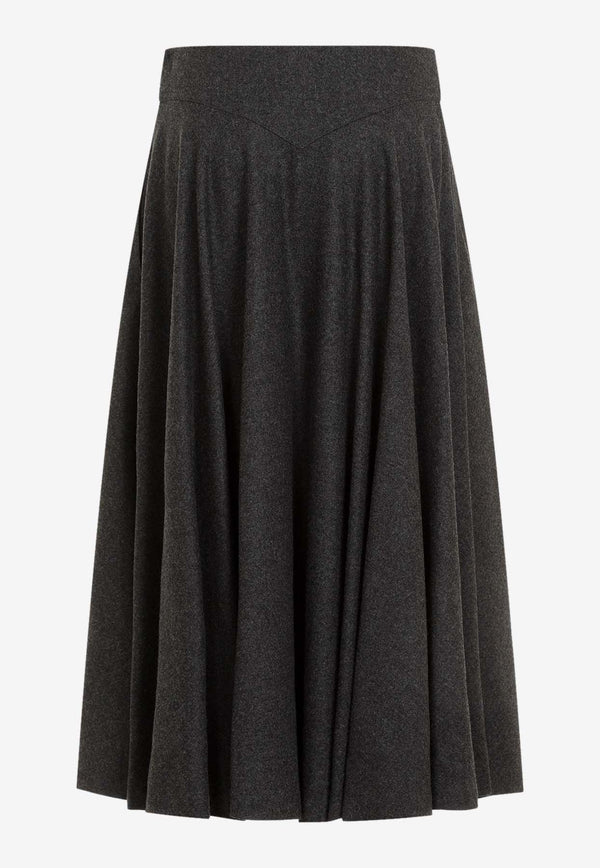 Jannine Midi Wool Skirt