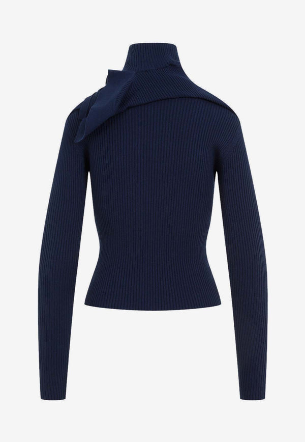 Pinched Shoulder Fitted Sweater