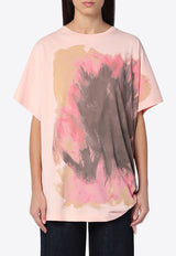 Dries Van Noten Brushstroke Print T-shirt Pink 0111059600/P_DRVNO-313