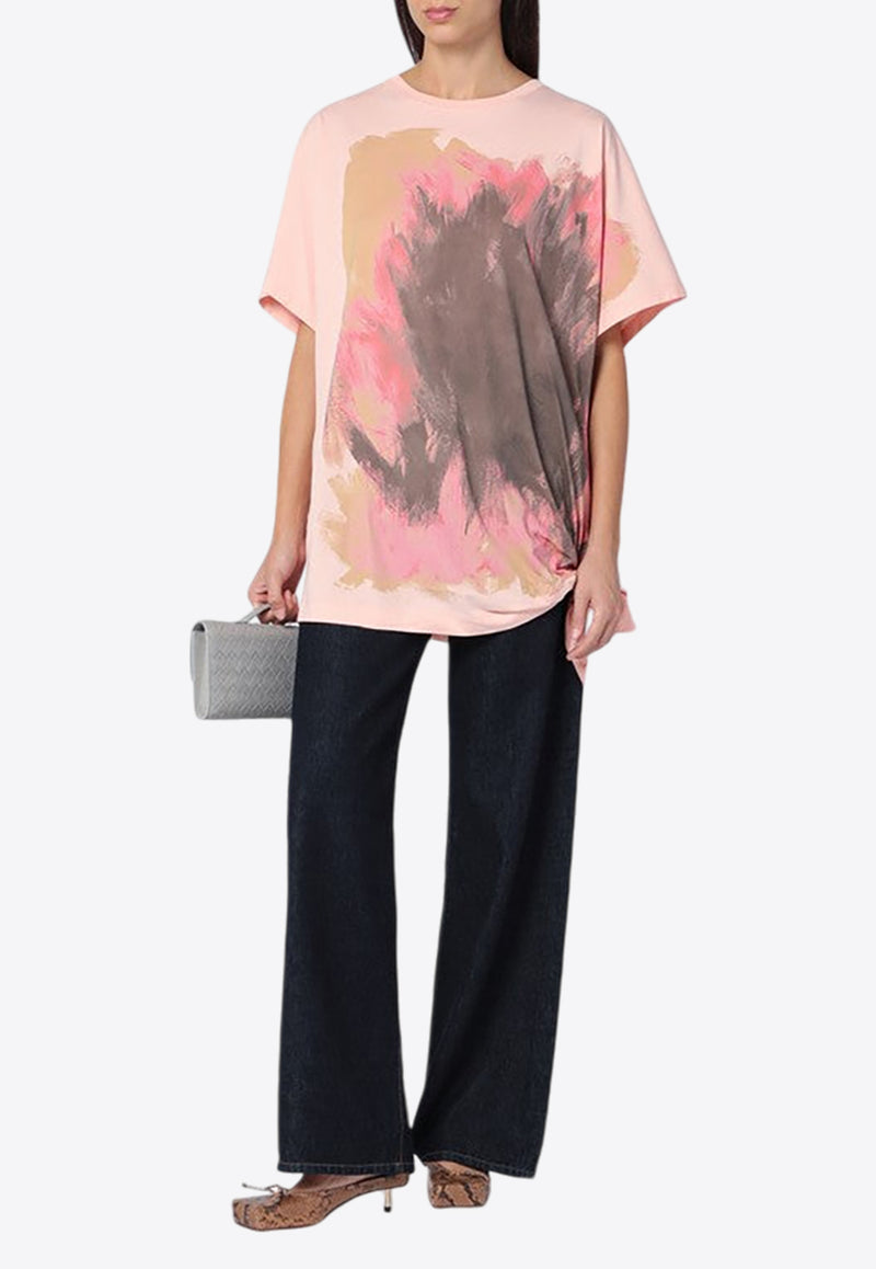 Dries Van Noten Brushstroke Print T-shirt Pink 0111059600/P_DRVNO-313