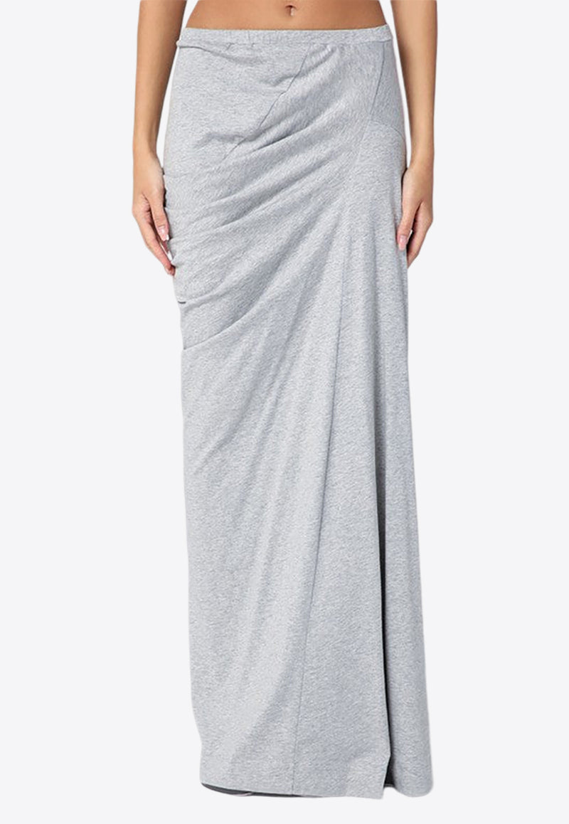 Dries Van Noten Draped Maxi Skirt Gray 0111179603/P_DRVNO-813