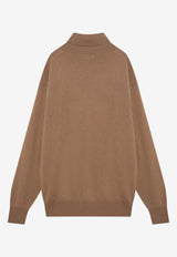 Dries Van Noten High-Neck Cashmere Sweater Beige 0112159704/P_DRVNO-102