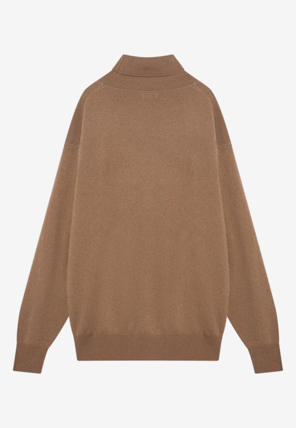 Dries Van Noten High-Neck Cashmere Sweater Beige 0112159704/P_DRVNO-102