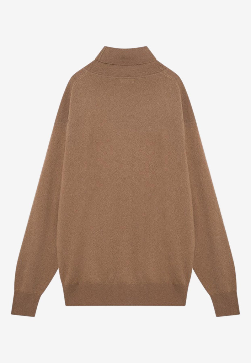 Dries Van Noten High-Neck Cashmere Sweater Beige 0112159704/P_DRVNO-102