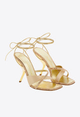 Salvatore Ferragamo Allegra 105 Crystal Embellished Sandals 01F592 ALLEGRA X5CR 764268 ORO/MAC