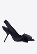 Salvatore Ferragamo Erica 105 Slingback With Asymmetric Bow 01F796 ERICA X5 763016 NERO