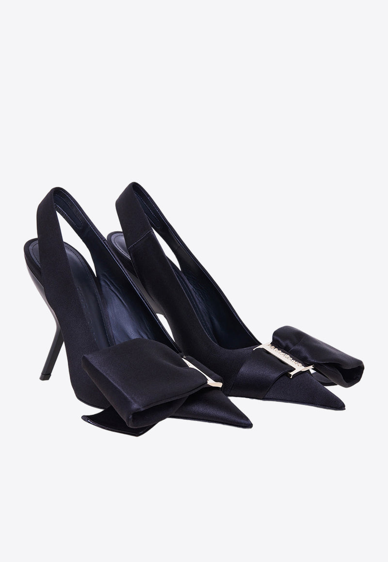 Salvatore Ferragamo Erica 105 Slingback With Asymmetric Bow 01F796 ERICA X5 763016 NERO