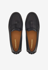 Salvatore Ferragamo Iside Driver Moccasins in Calfskin Black 01F867 ISIDE 764250 NERO