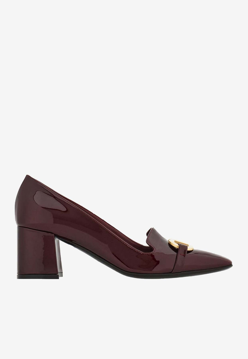 Salvatore Ferragamo Mirelle 60 Patent-Leather Pumps Bordeaux 01F929 MIRELLE 60 779610 BORGOGNA