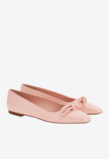 Salvatore Ferragamo Annie Ballet Flats in Patent Leather 01H388 ANNIE 768941 NYLUND PINK Pink