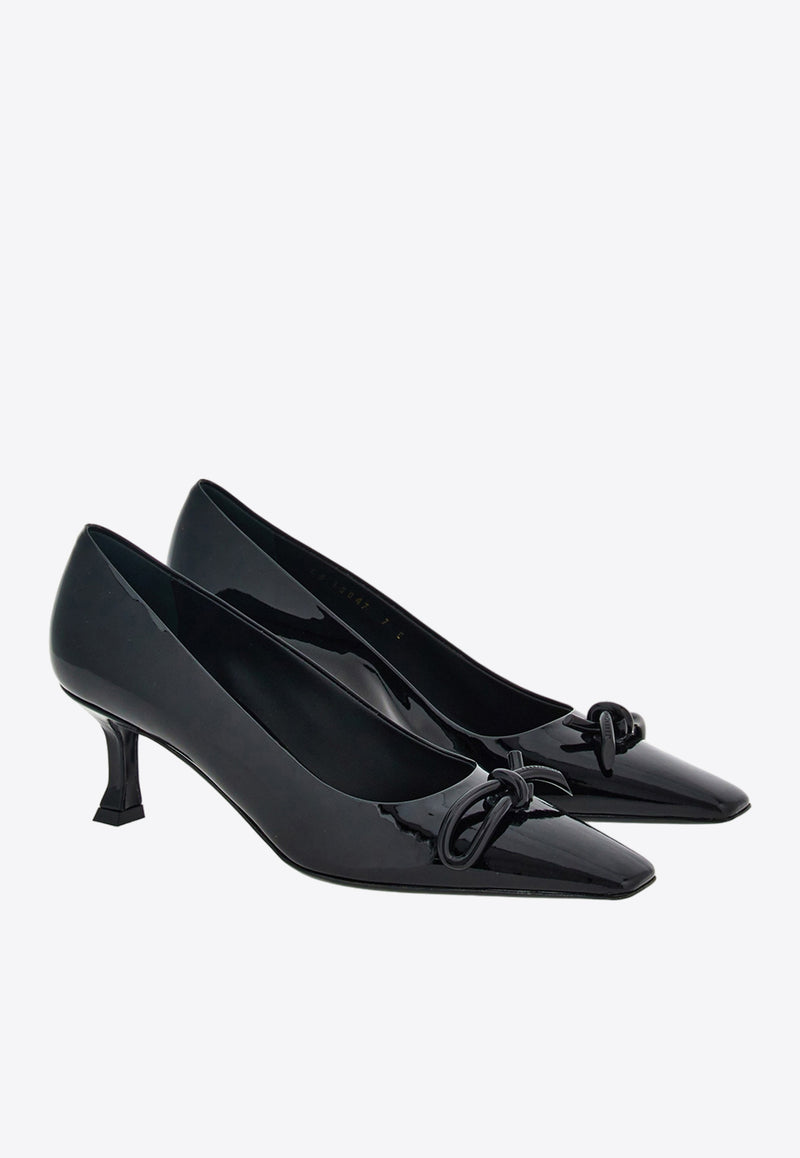 Salvatore Ferragamo Annie 60 Pumps in Patent Leather 01H394 ANNIE 60 768979 NERO Black