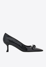 Salvatore Ferragamo Annie 60 Pumps in Patent Leather 01H394 ANNIE 60 768979 NERO Black