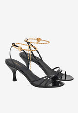 Salvatore Ferragamo Denise 70 Patent Leather Sandals 01H441 DENISE 70 769054 NERO