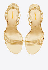 Salvatore Ferragamo Denise 70 Sandals in Patent Leather 01H441 DENISE 70 770563 GOLD LUX Gold