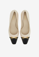 Salvatore Ferragamo Bria 60 Cap-Toe Pumps in Calf Leather Cream 01I223 BRIA 60 774956 MASCARPONE