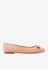 Salvatore Ferragamo Varina Nappa Leather Ballet Flats Pink 01I744 VARINA SOFT 774595 ROSE