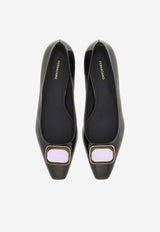 Salvatore Ferragamo Venera 20 Vara Plate Pumps in Patent Leather Black 01I792 VENERA 775259 NERO