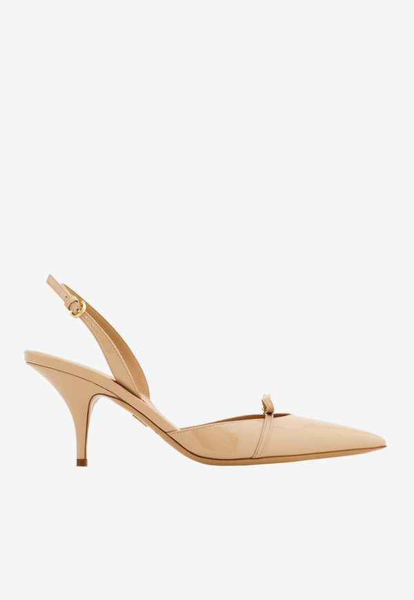 Salvatore Ferragamo Gylla 70 Mini-Bow Slingback Pumps Beige 01J694 GYLLA 70 781106 NUDE