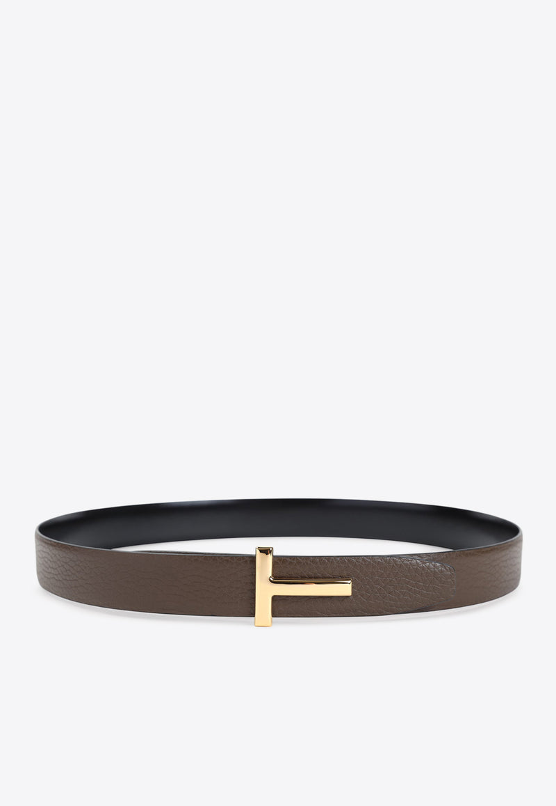 Grained Calf Leather Belt