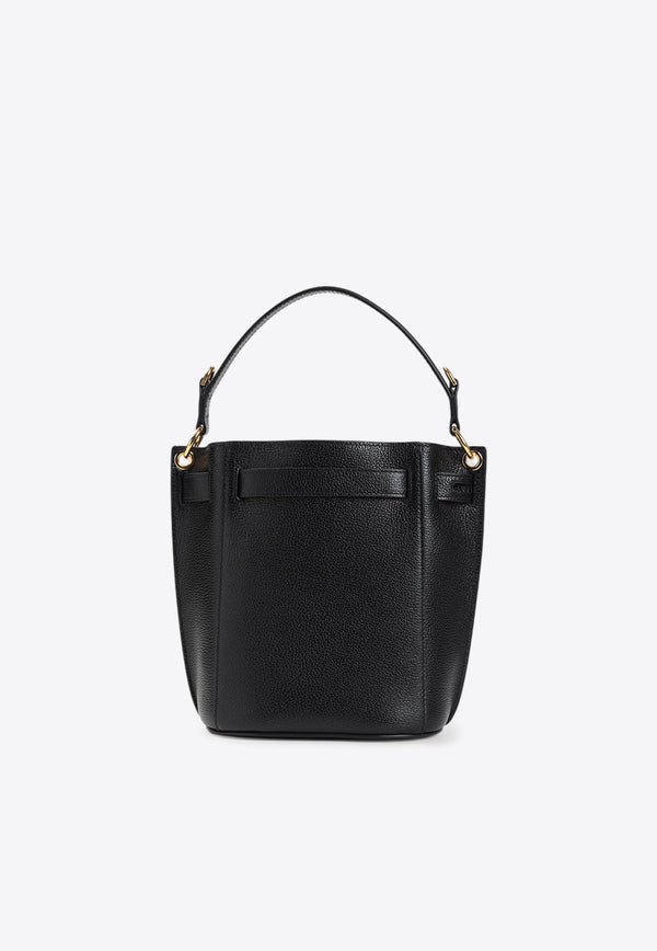 Mini Audery Leather Bucket Bag