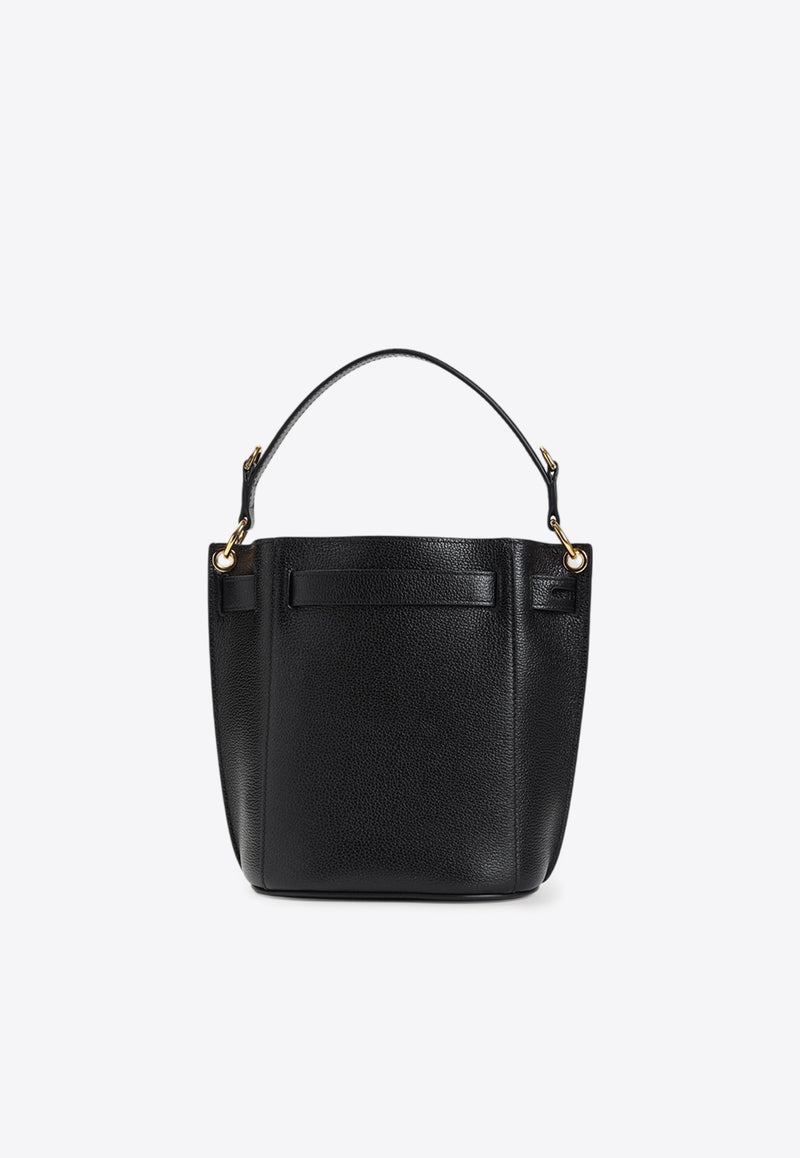 Mini Audery Leather Bucket Bag